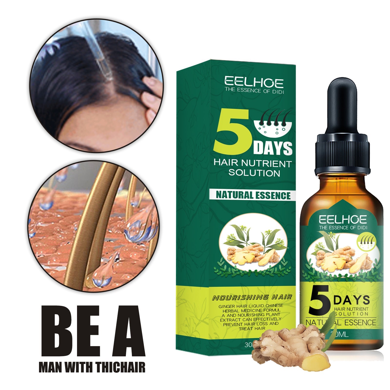 Natural Anti Hairfall Ginger Hair Growth Oil for Nourishing Hair