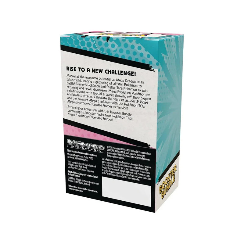 Pokémon TCG: Mega Evolution – Ascended Heroes Booster Bundle | 6 Sealed Booster Packs (60 Cards)