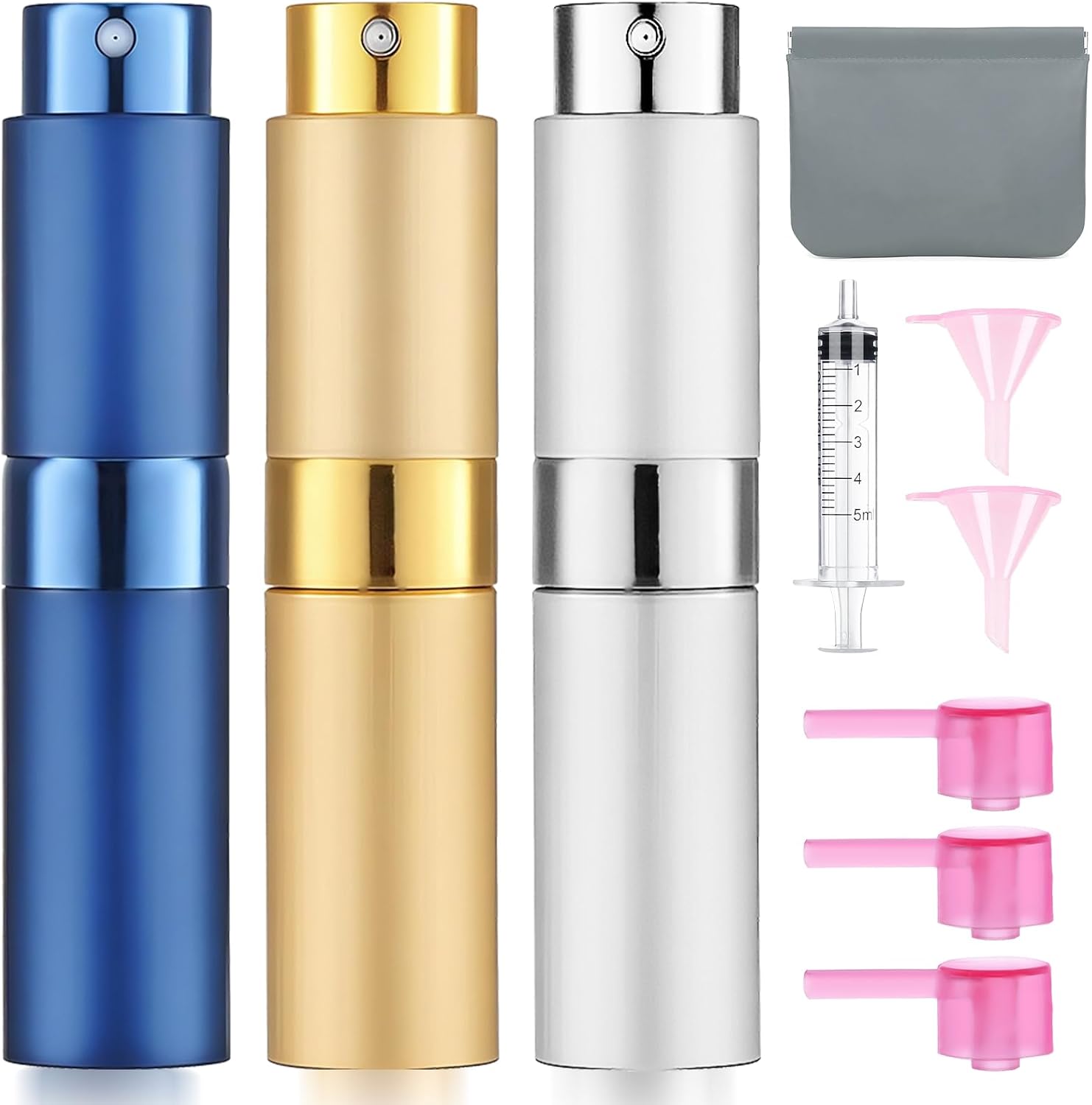 6 Pack 8ML Empty Perfume Atomizer Cologne Travel Spray Bottle