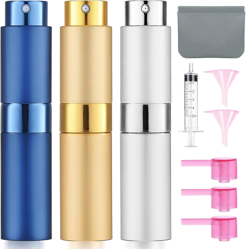 6 Pack 8ML Empty Perfume Atomizer Cologne Travel Spray Bottle
