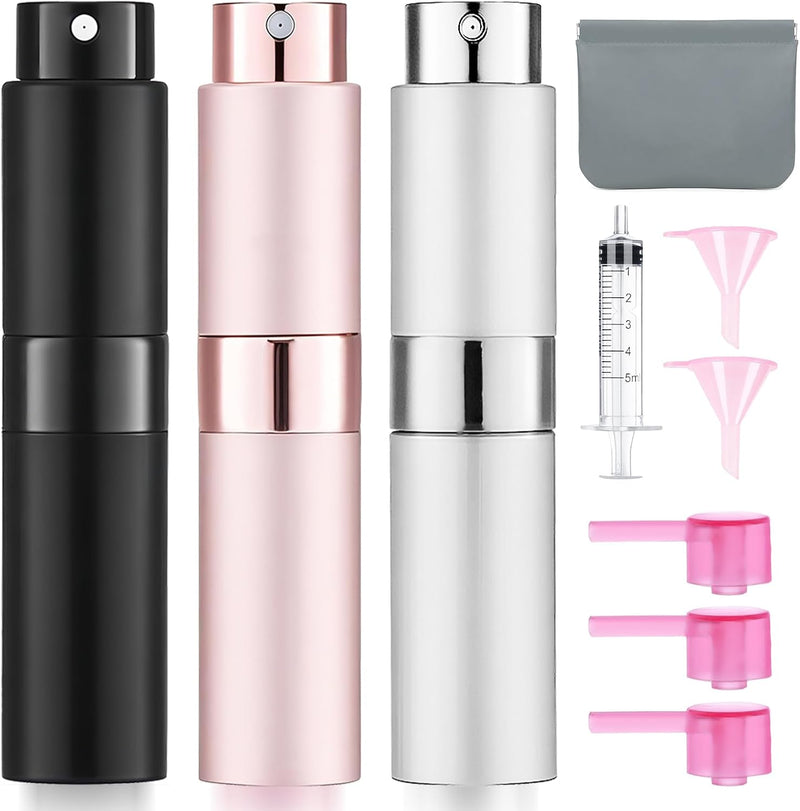 6 Pack 8ML Empty Perfume Atomizer Cologne Travel Spray Bottle