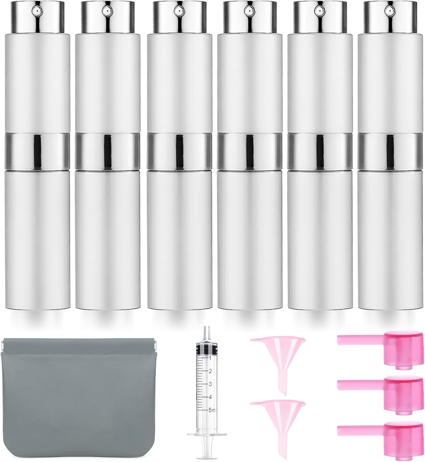 6 Pack 8ML Empty Perfume Atomizer Cologne Travel Spray Bottle