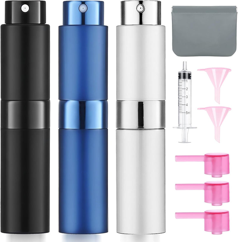 6 Pack 8ML Empty Perfume Atomizer Cologne Travel Spray Bottle