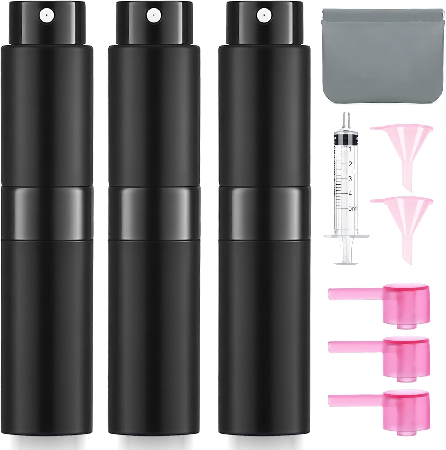 6 Pack 8ML Empty Perfume Atomizer Cologne Travel Spray Bottle