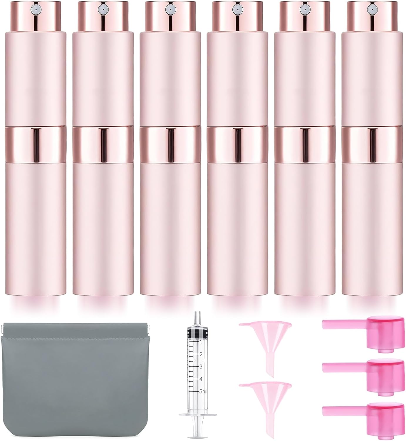 6 Pack 8ML Empty Perfume Atomizer Cologne Travel Spray Bottle