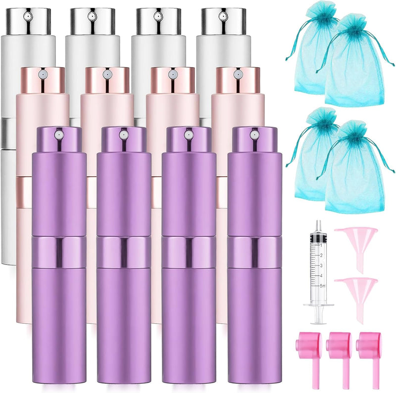 6 Pack 8ML Empty Perfume Atomizer Cologne Travel Spray Bottle