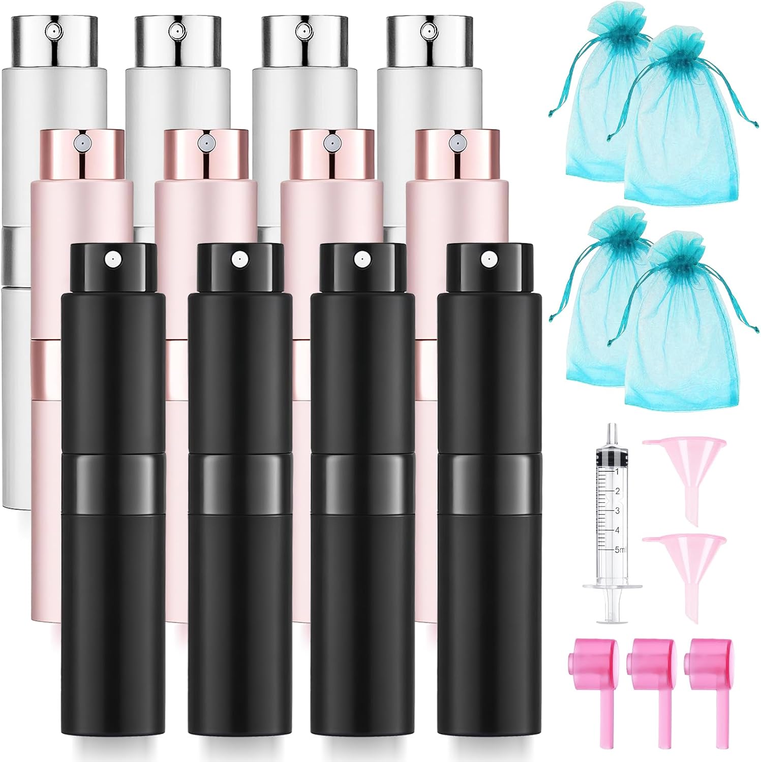 6 Pack 8ML Empty Perfume Atomizer Cologne Travel Spray Bottle