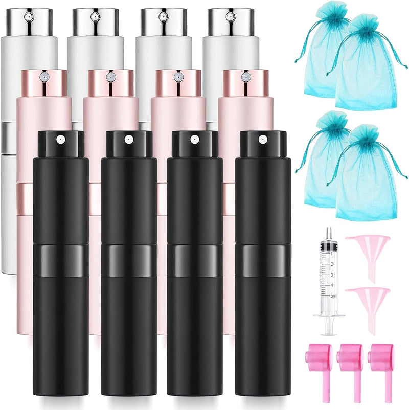 6 Pack 8ML Empty Perfume Atomizer Cologne Travel Spray Bottle
