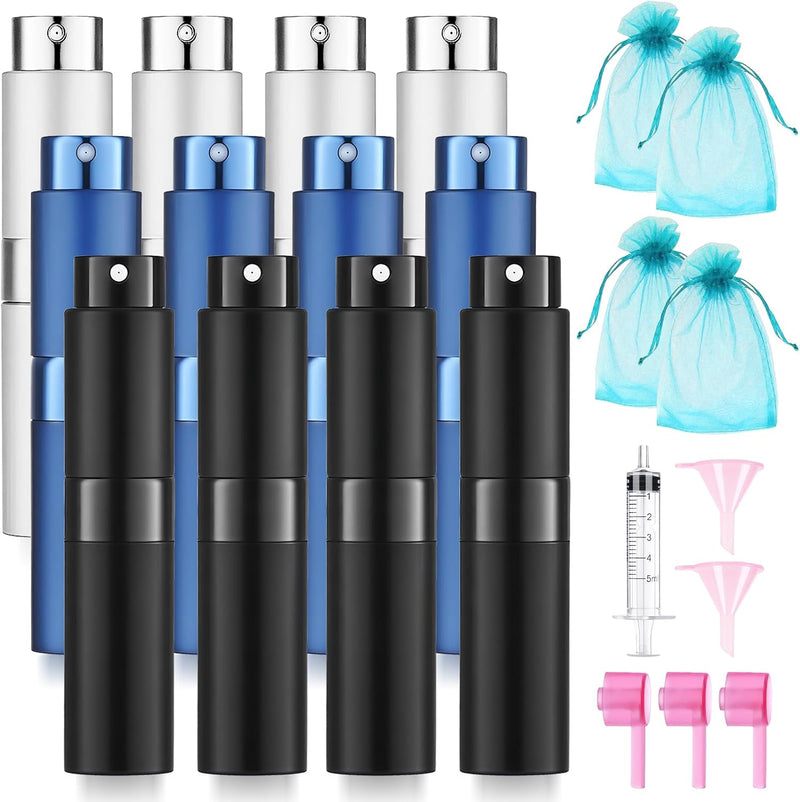 6 Pack 8ML Empty Perfume Atomizer Cologne Travel Spray Bottle