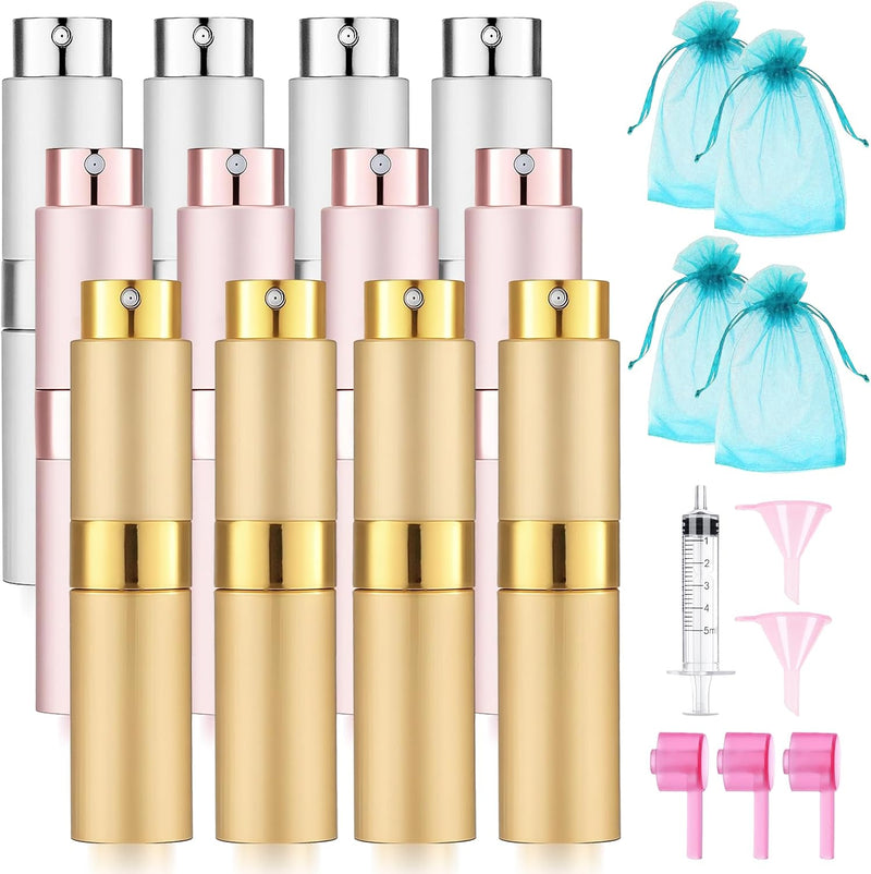 6 Pack 8ML Empty Perfume Atomizer Cologne Travel Spray Bottle