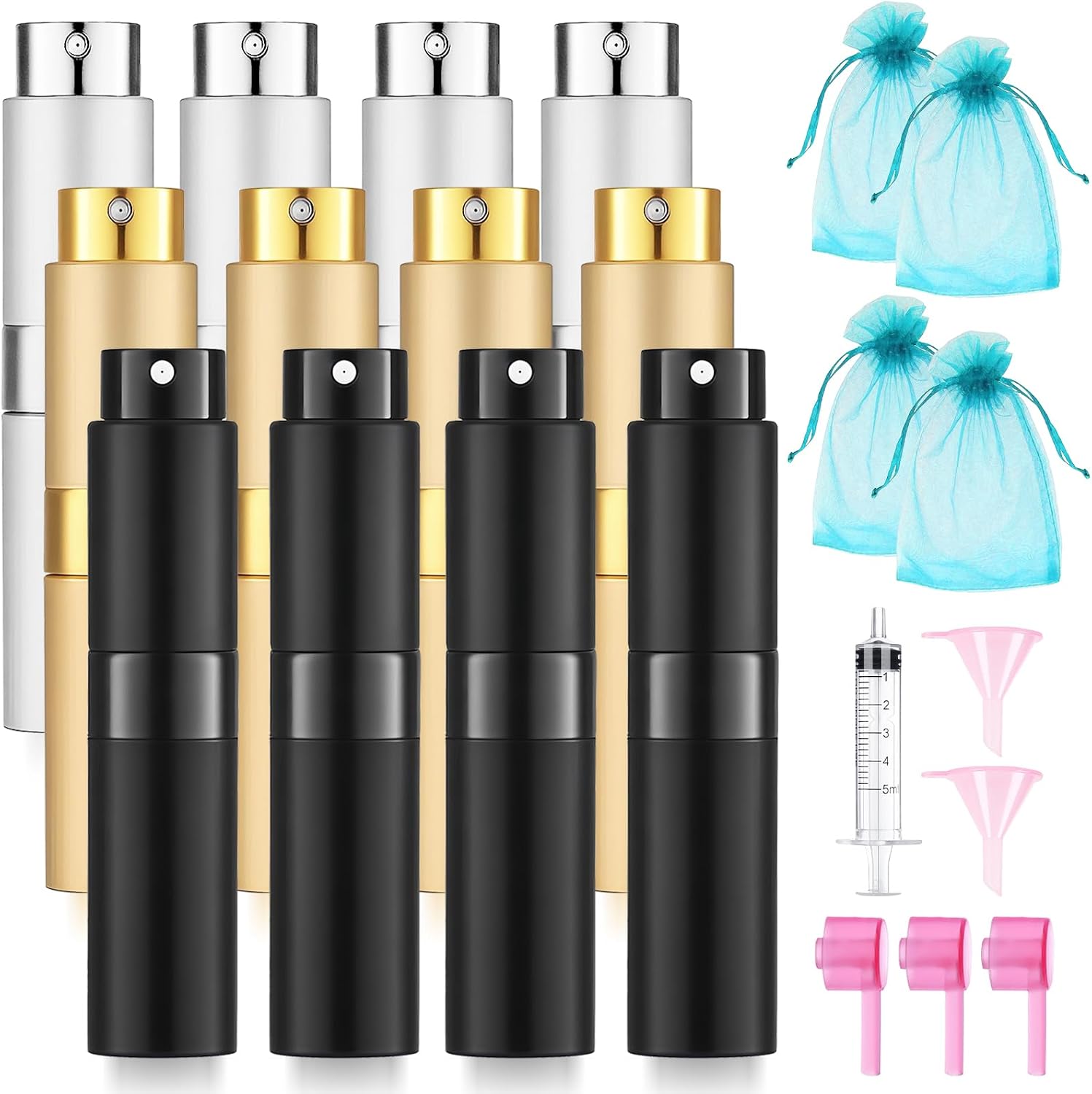 6 Pack 8ML Empty Perfume Atomizer Cologne Travel Spray Bottle