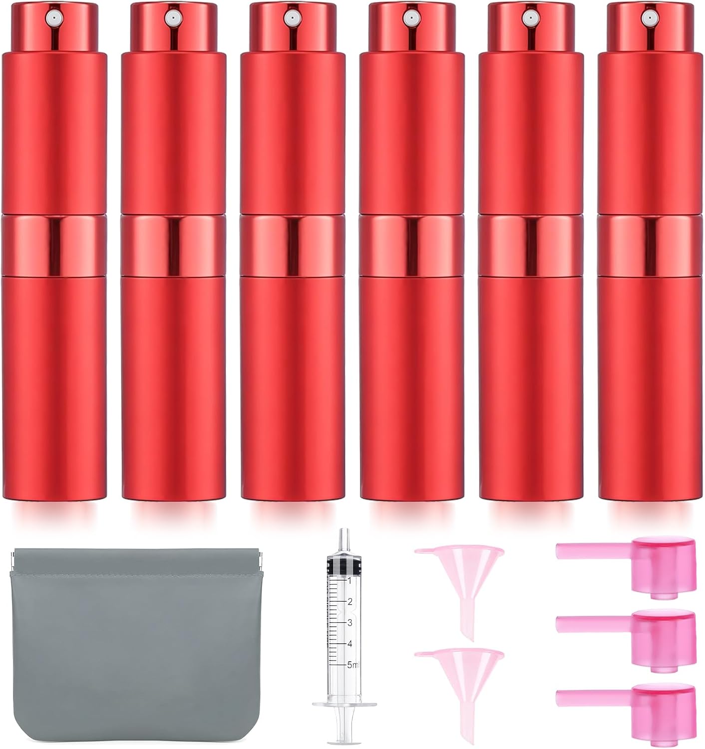 6 Pack 8ML Empty Perfume Atomizer Cologne Travel Spray Bottle
