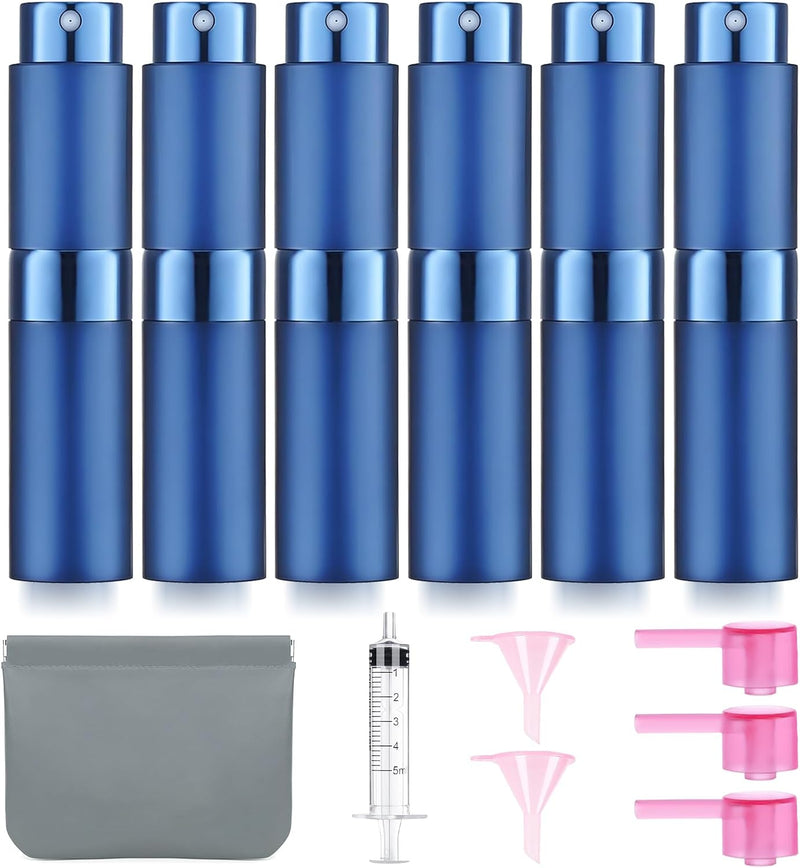 6 Pack 8ML Empty Perfume Atomizer Cologne Travel Spray Bottle